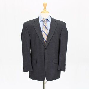 Jos. A. Bank 46L Gray Solid 2-Button Sport Coat Blazer Jacket W012